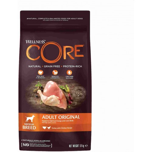 Core Корм из индейки с курицей для взрослых собак средних пород