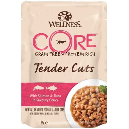 Tender Cuts - Паучи из лосося с тунцом в виде нарезки в соусе для кошек