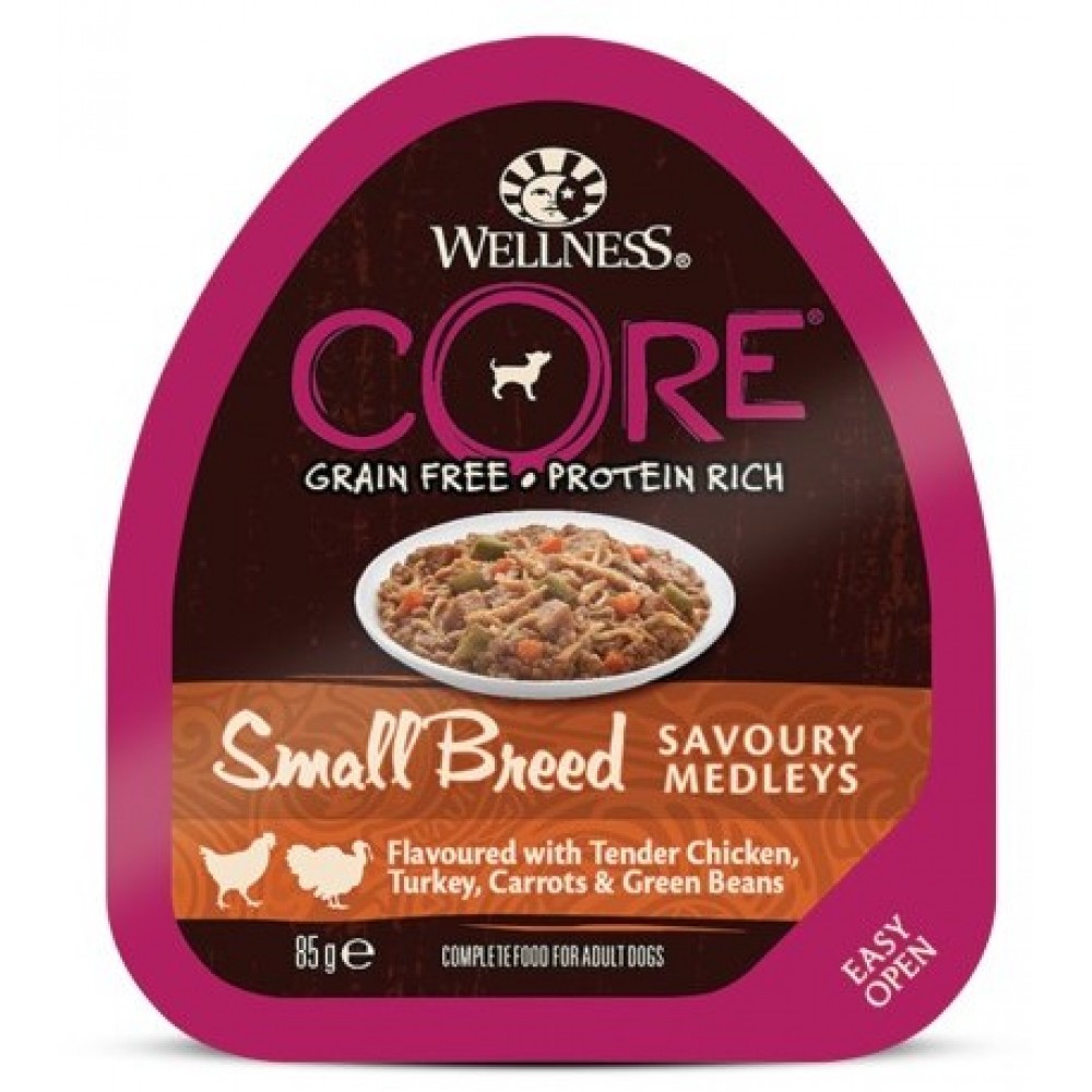 Wellness Core Small Breed - Консервы из курицы с индейкой, морковью и зеленой фасолью для собак мелких пород