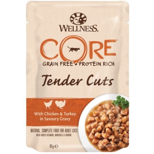 Tender Cuts - Паучи из курицы с индейкой в виде нарезки в соусе для кошек