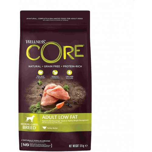 Core Корм со сниженным содержанием жира из индейки с курицей для взрослых собак средних и крупных пород
